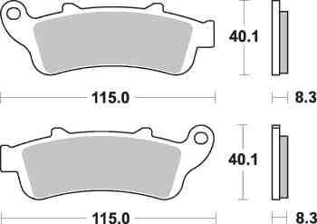 Brzdové destičky Brembo přední KAWASAKI EN 650 Vulcan rok 15-23