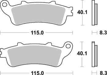 Brzdové destičky Brembo zadní HONDA NT 650 V Deauville rok 02-05