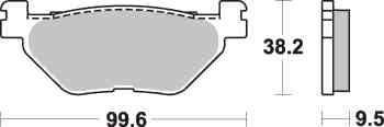 Brzdové destičky SBS zadní YAMAHA XTZ 1200 Super Tenere rok 10-15, 18-19