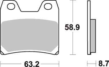 Brzdové destičky SBS zadní YAMAHA XJR 1300 rok 02-19