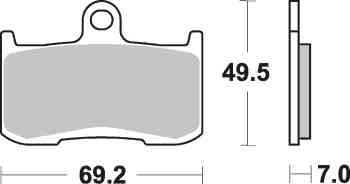 Brzdové destičky SBS přední TRIUMPH 675 Daytona rok 06-08