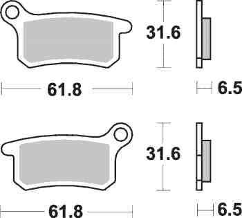 Brzdové destičky DP Brakes zadní KTM 85 SX (velká kola) rok 04-11