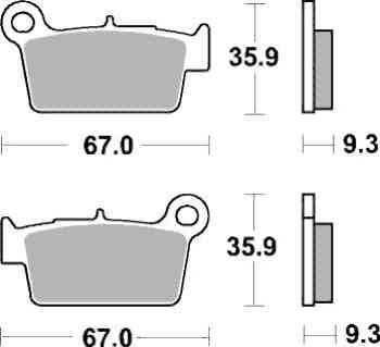 Brzdové destičky MR3 zadní KAWASAKI KX 250 F rok 04-23