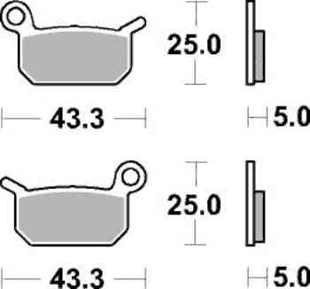 Brzdové destičky SBS RSI přední GAS GAS 50 MC rok 21-24