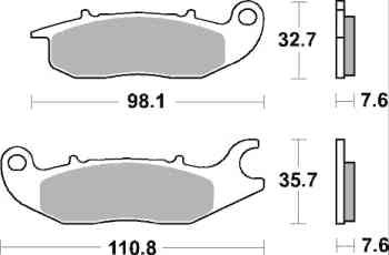 Brzdové destičky TRW Lucas přední HONDA MSX 125 (Grom) rok 14-24