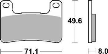 Brzdové destičky DP Brakes přední SUZUKI DL 1000 V-Strom rok 14-19