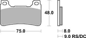Brzdové destičky SBS přední HONDA CBR 600 RR rok 05-18