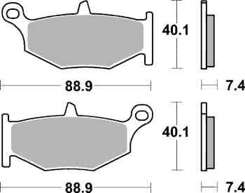 Brzdové destičky Brembo zadní SUZUKI DL 1000 V-Strom rok 14-19