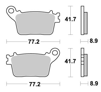 Brzdové destičky Brembo zadní KAWASAKI ZX-10R rok 11-23