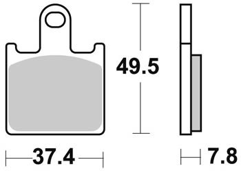 Brzdové destičky SBS přední KAWASAKI ZZR 1400 (ZX14) rok 06-19