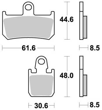 Brzdové destičky SBS přední YAMAHA V-MAX 1700 rok 09-18