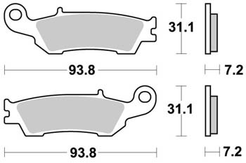 Brzdové destičky TRW Lucas SI přední YAMAHA YZ 125 rok 08-21