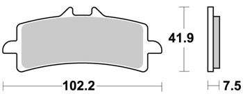 Brzdové destičky MR3 přední TRIUMPH 1050 Speed 94, R rok 15-16