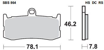 Brzdové destičky SBS přední TRIUMPH 675 Daytona rok 09-18