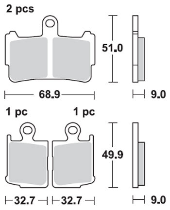 Brzdové destičky DP Brakes zadní HONDA VFR 1200 F  DCT rok 10-19