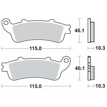 Brzdové destičky SBS zadní HONDA GL 1800 Gold Wing rok 01-17