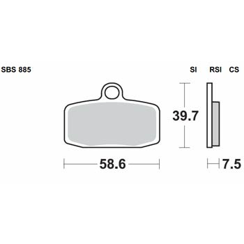 Brzdové destičky SBS RSI přední KTM 85 SX (malá kola) rok 12-20