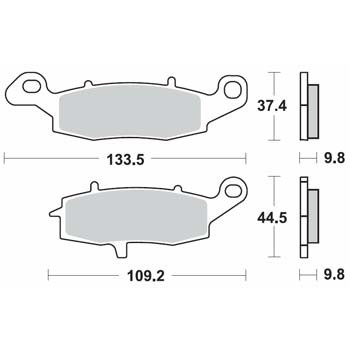 Brzdové destičky SBS zadní SUZUKI M 1800 Intruder rok 06-18