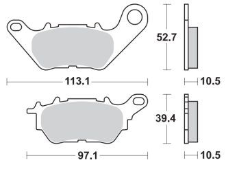 Brzdové destičky DP Brakes přední YAMAHA X-MAX 300 rok 19-24