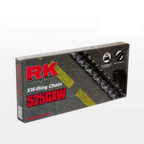 Řetěz RK 525 GXW, XW-ring, černý, 114 článků