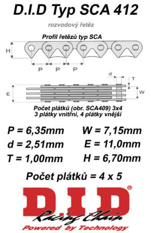 D.I.D Rozvodový řetěz DID SUZUKI GSR 750 rok 11-17